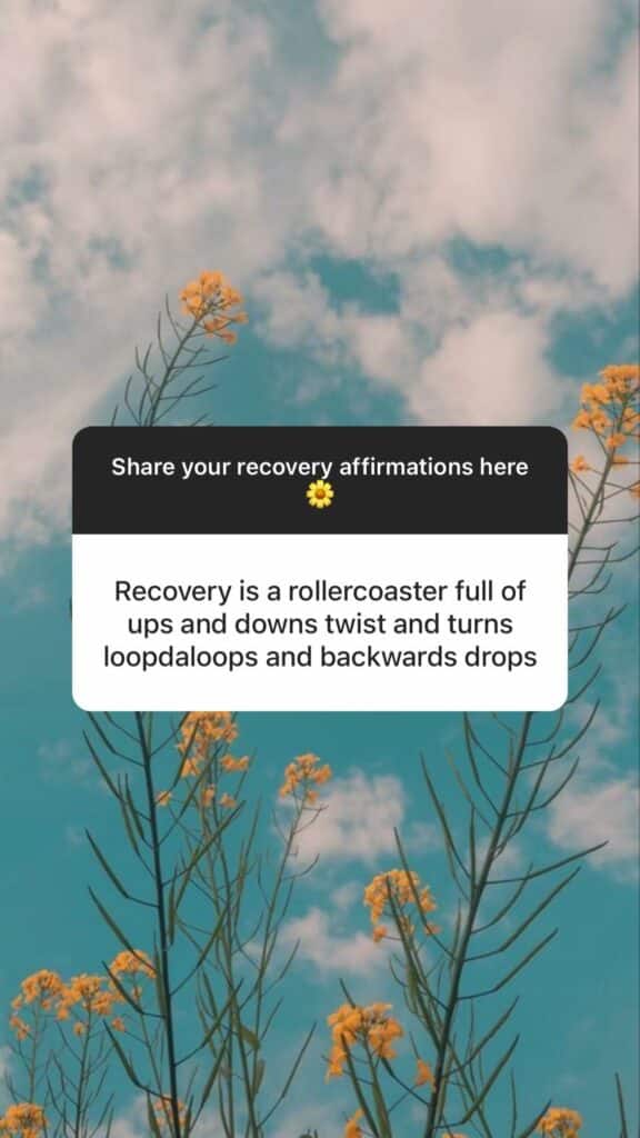 recovery is a rollercoaster