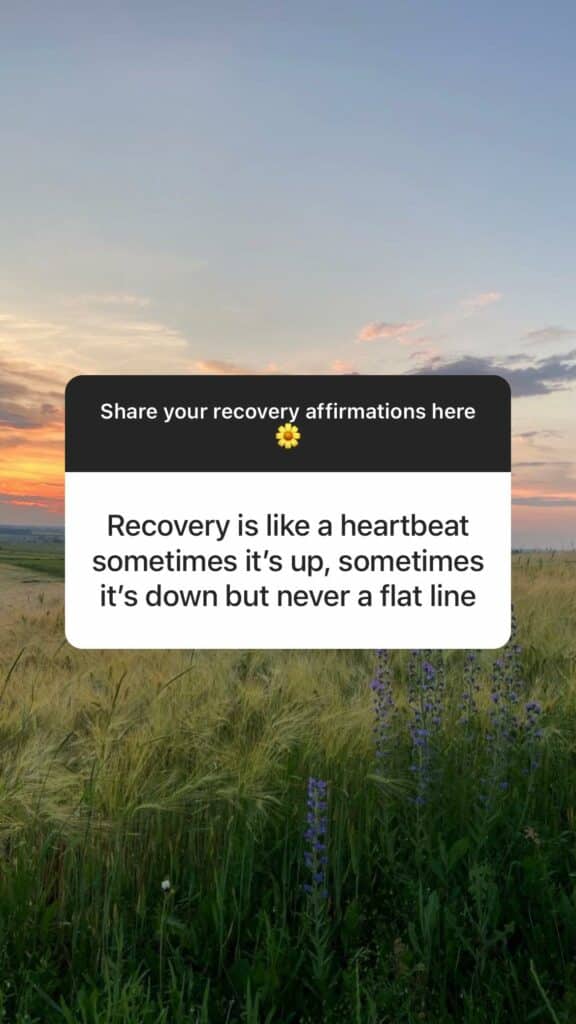 recovery is like a heartbeat